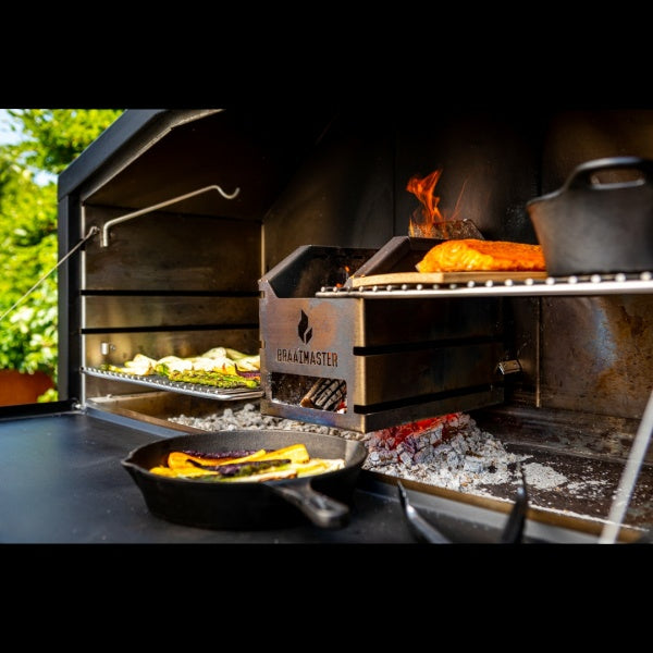Braaimaster Build In Duo Black RVS Braaimaster
