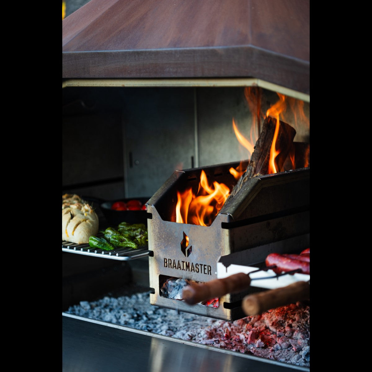 FS Single black complete opstelling Braaimaster