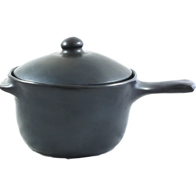 Casserole with handle Black Pottery