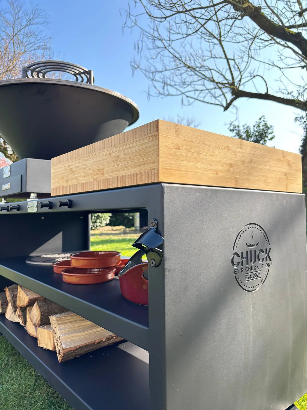 CHUCK Trolley Deluxe met Hakblok en Wielen Chuck