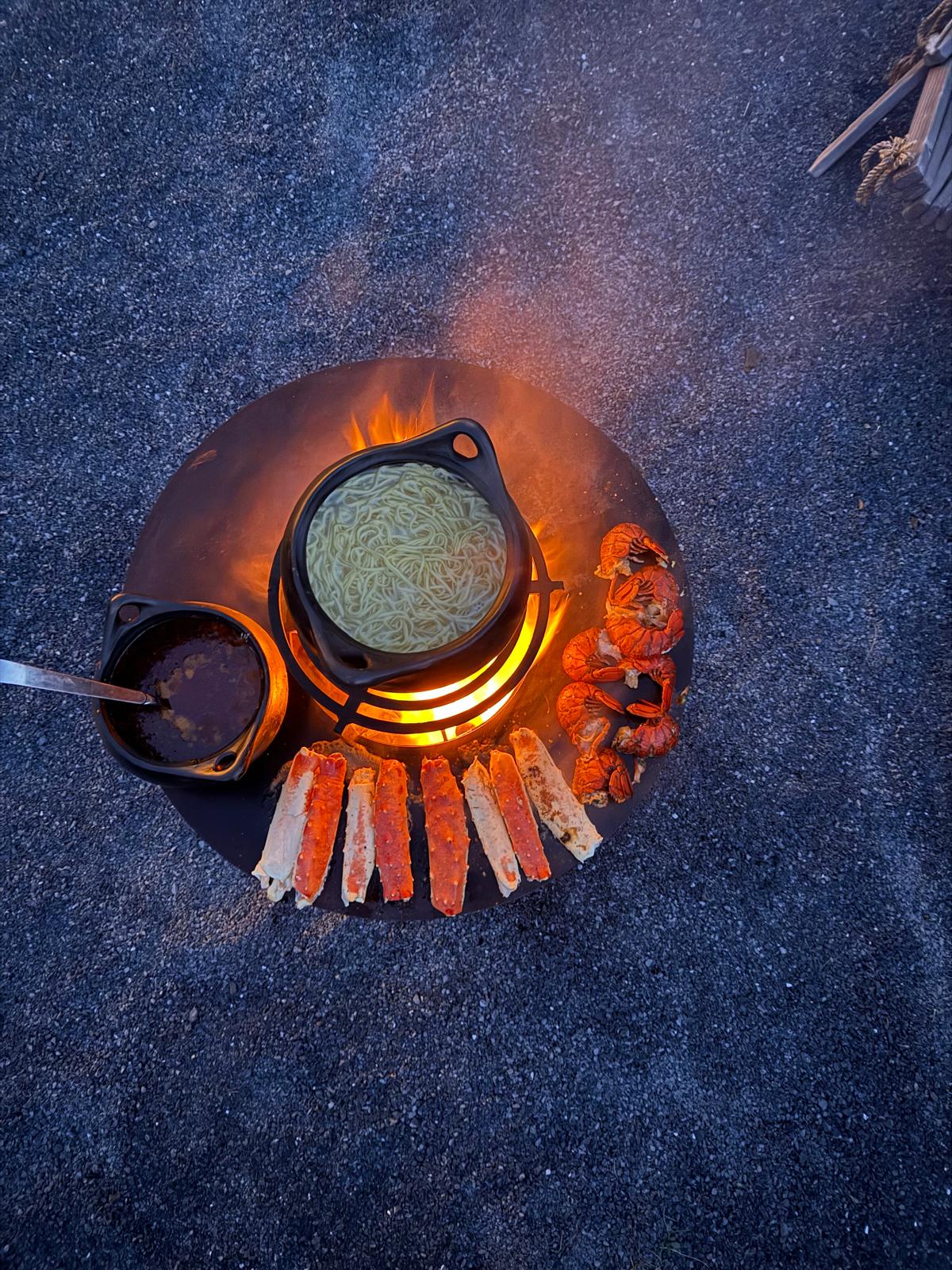 Chuck open-vuur plancha voor 2 of meer Chuck