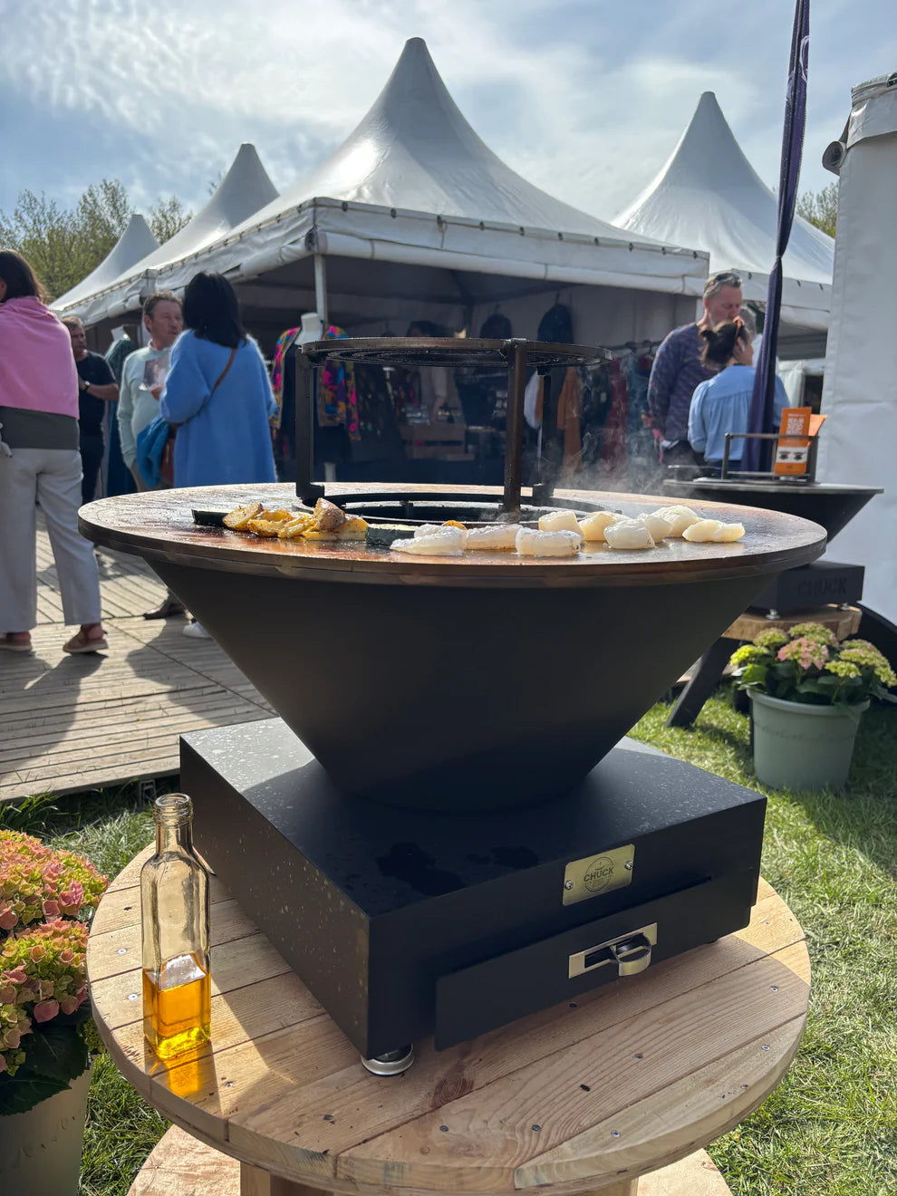 Chuck open-vuur plancha voor 2 of meer Chuck