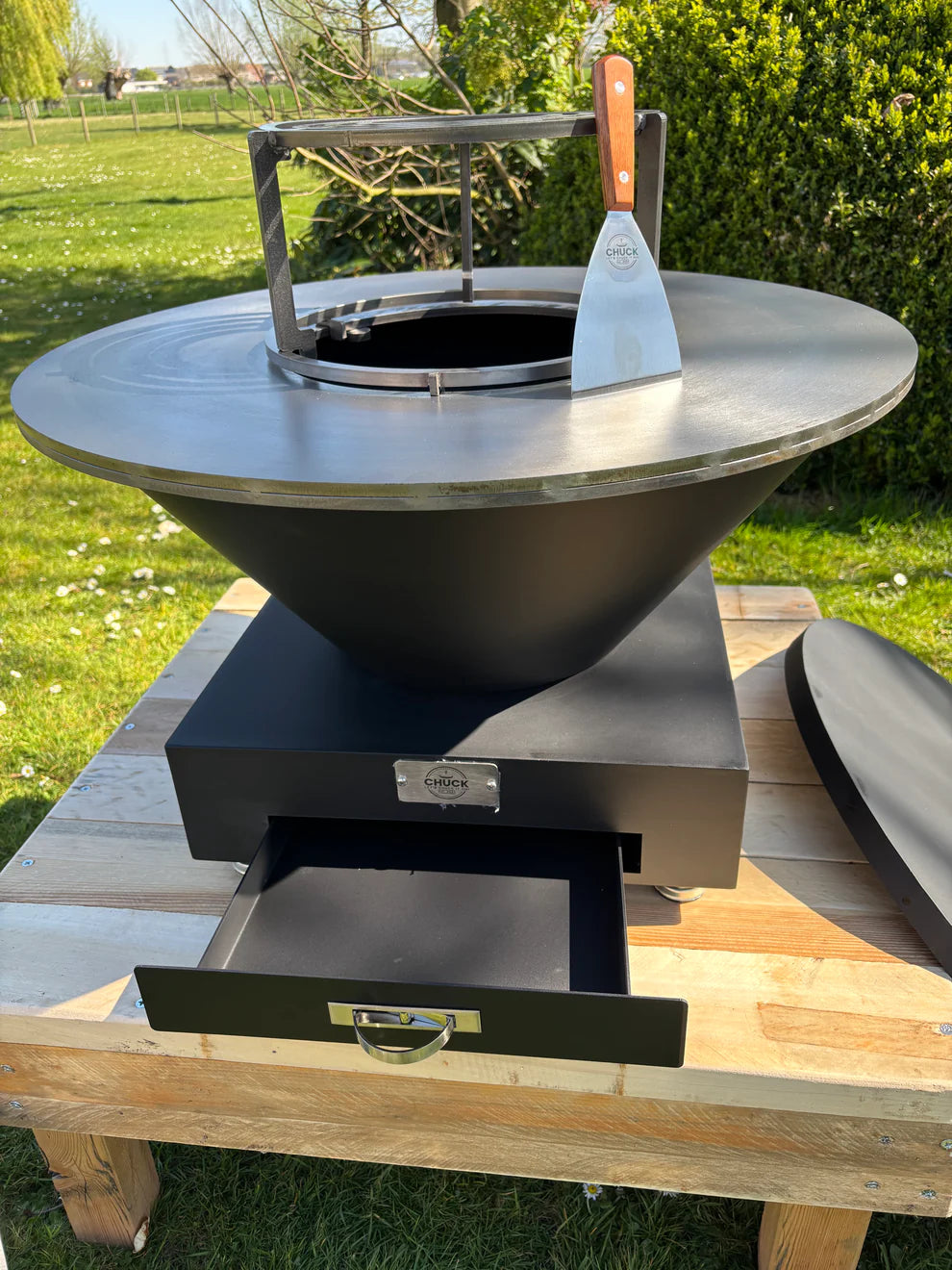 Chuck open-vuur plancha voor 2 of meer Chuck