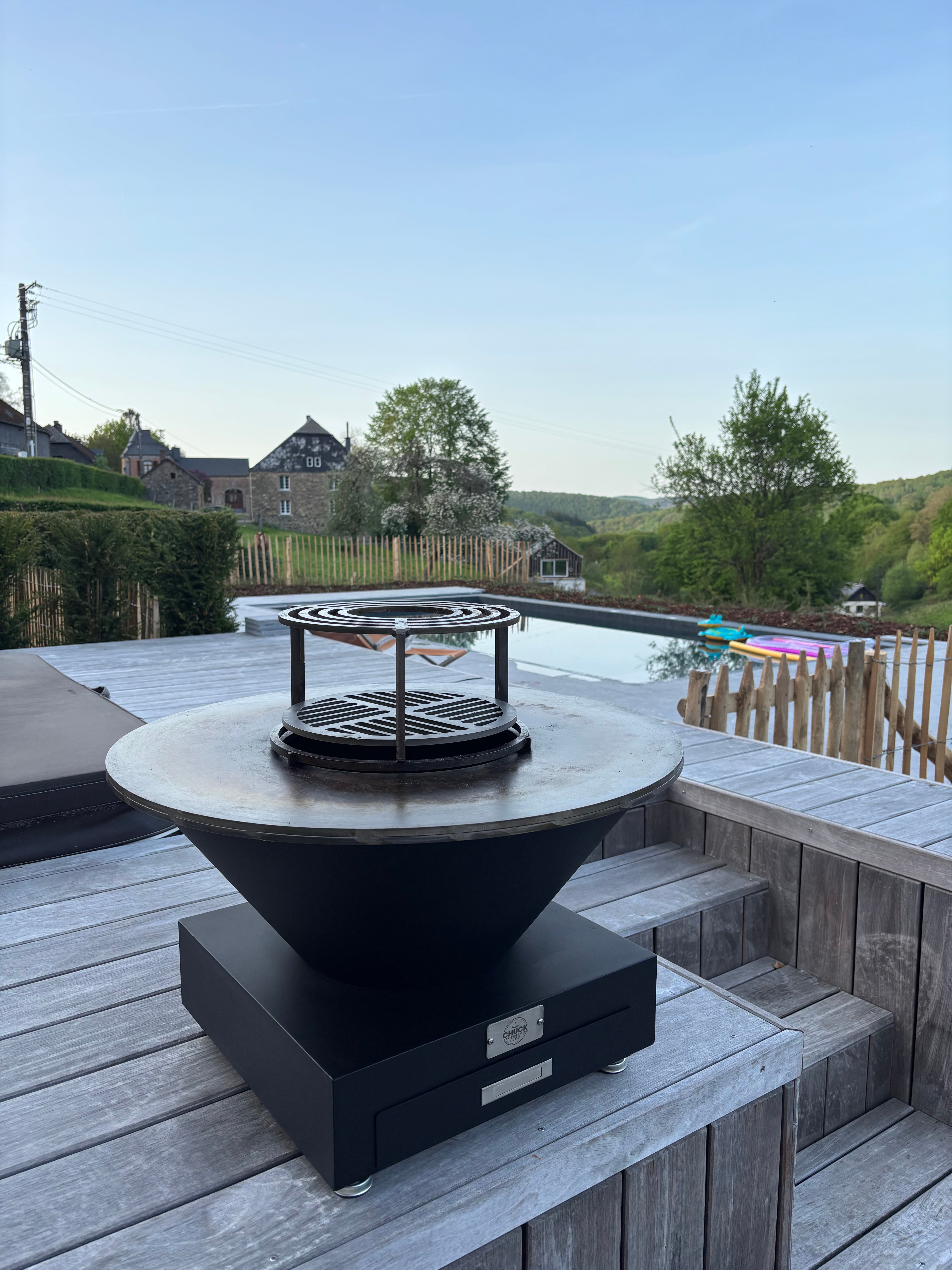 Chuck open-vuur plancha voor 2 of meer Chuck