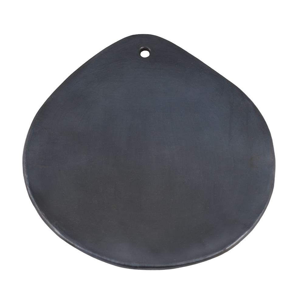 Flat Bread Plate Black Pottery