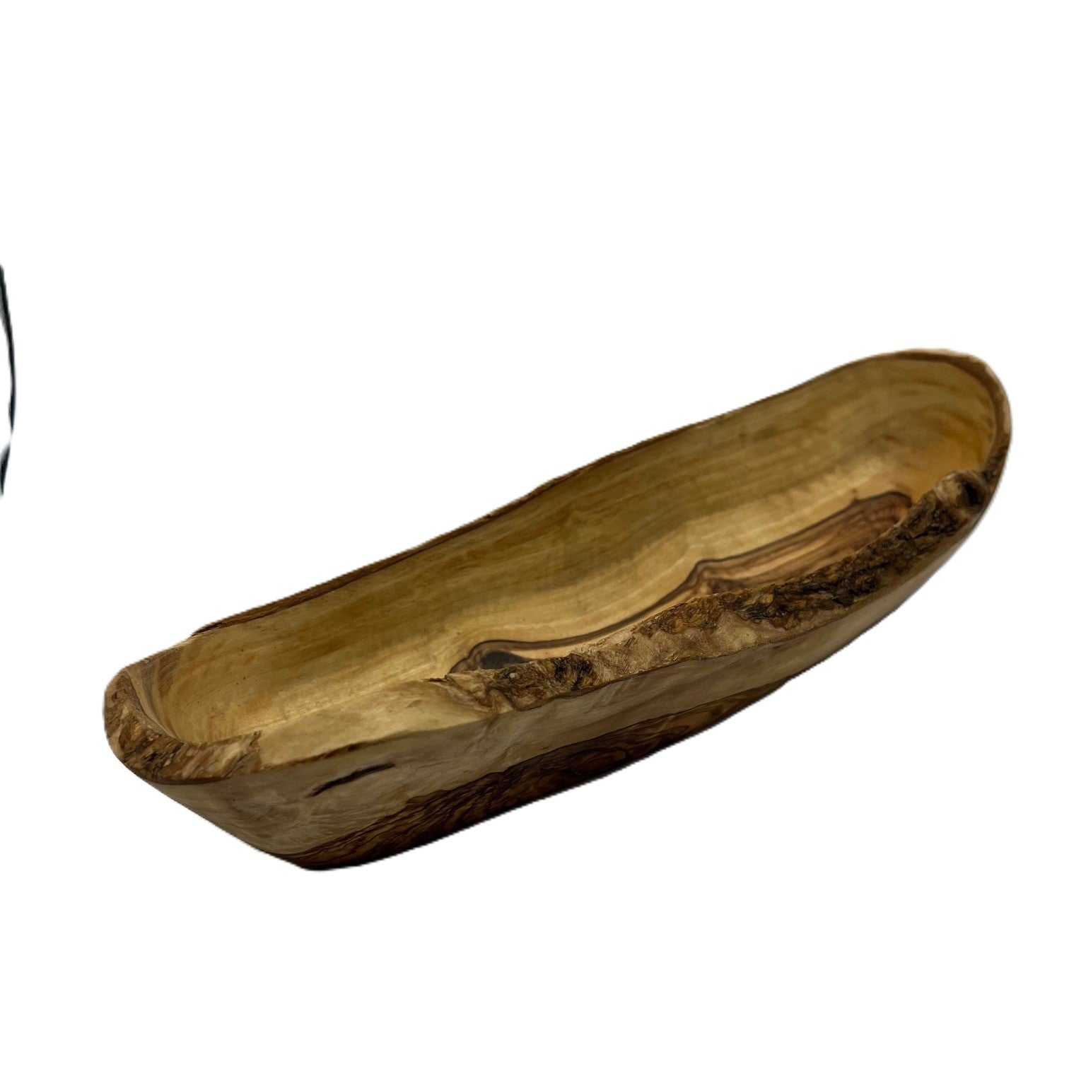 Olijhouten Canoe presentatie kom 30 x 9cm Braainest