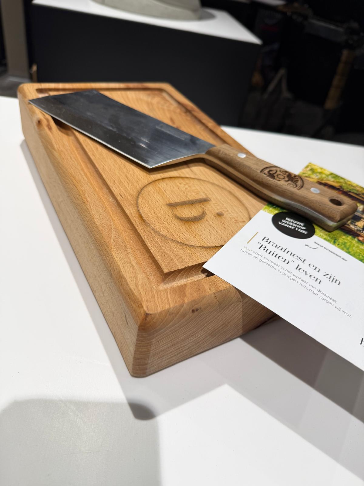 Kapblok Eiken & Petromax Hakmes Geschenkset Braainest