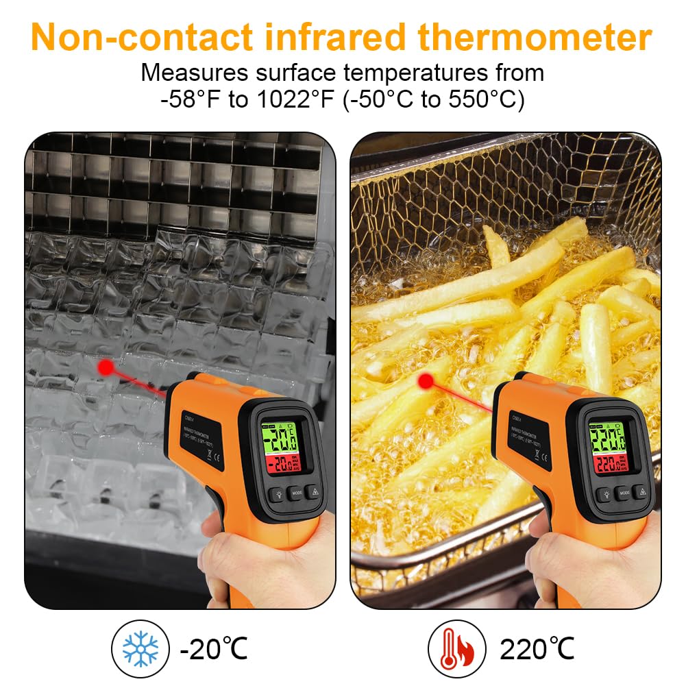 Infrarood Thermometer Gun -50°C tot 550°C Laser Braainest