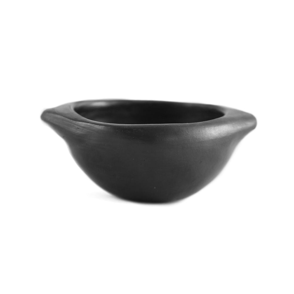 Mini Bowl With Handles Black Pottery