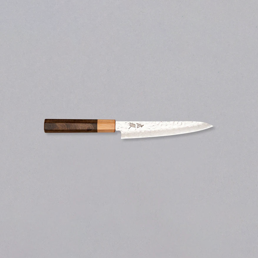 Multifunctioneel Japans Keukenmes 150mm Kotetsu Petty VG-10 Damascus Braainest