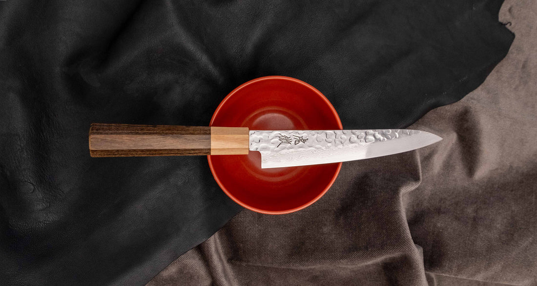 Multifunctioneel Japans Keukenmes 150mm Kotetsu Petty VG-10 Damascus Braainest