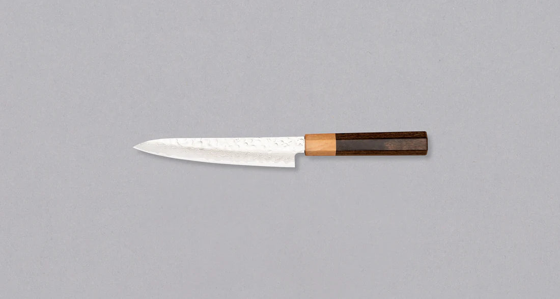 Multifunctioneel Japans Keukenmes 150mm Kotetsu Petty VG-10 Damascus Braainest