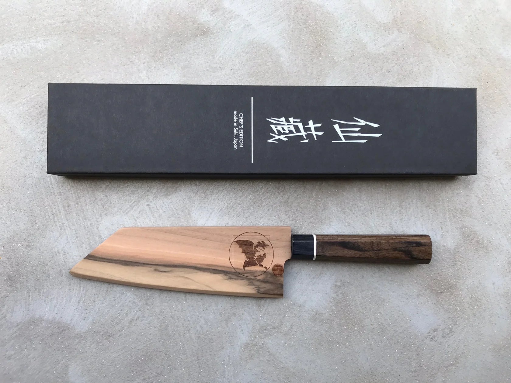 Bunka Black Damascus 165mm Japans Koksmes Braainest