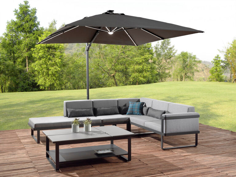 Parasol met staander vierkant - 3 kleuren Braainest