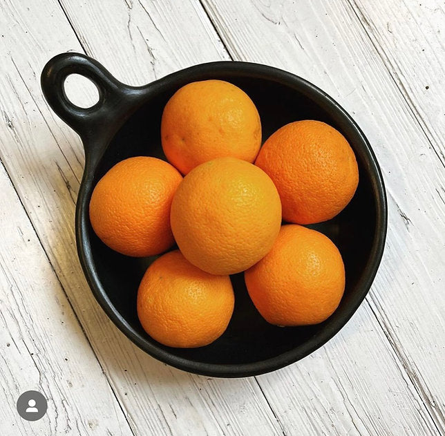 Plate With One Handle Black Pottery