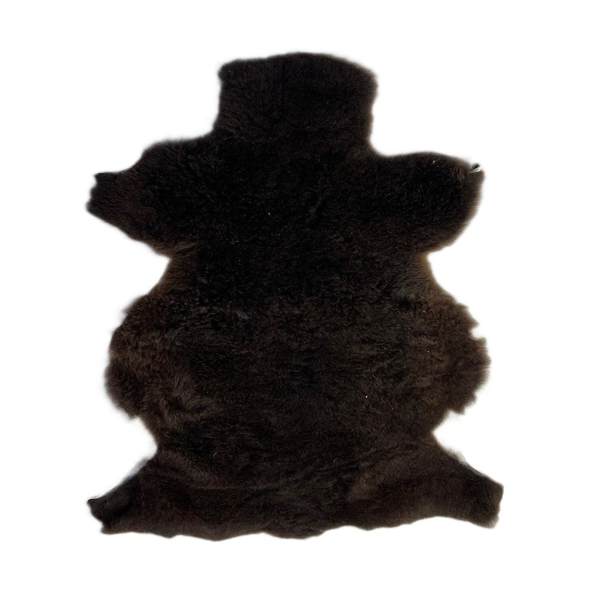 Merino schapenvacht 1m x 0,7m - Wit - Bruin - Gevlekt Braainest