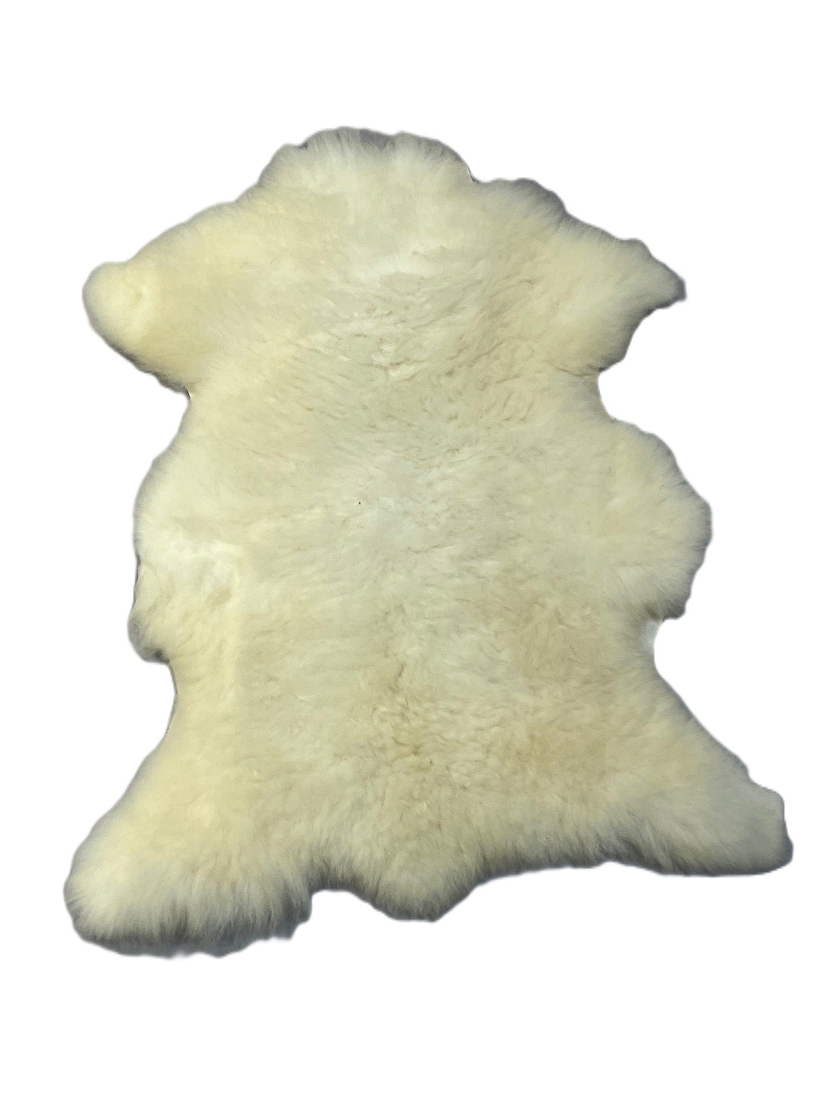 Merino schapenvacht 1m x 0,7m - Wit - Bruin - Gevlekt Braainest