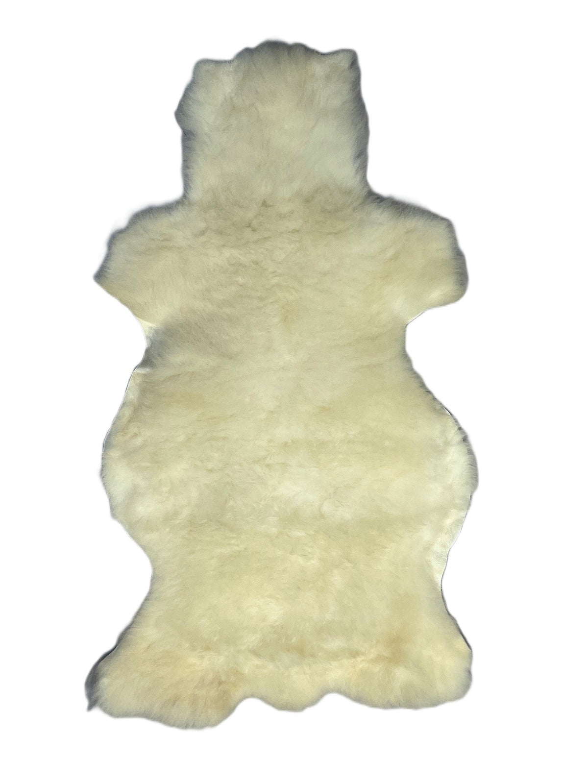 Merino schapenvacht 1m x 0,7m - Wit - Bruin - Gevlekt Braainest