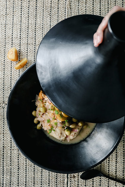 Tajine - Zwarte Aardewerken Tajine Black Pottery