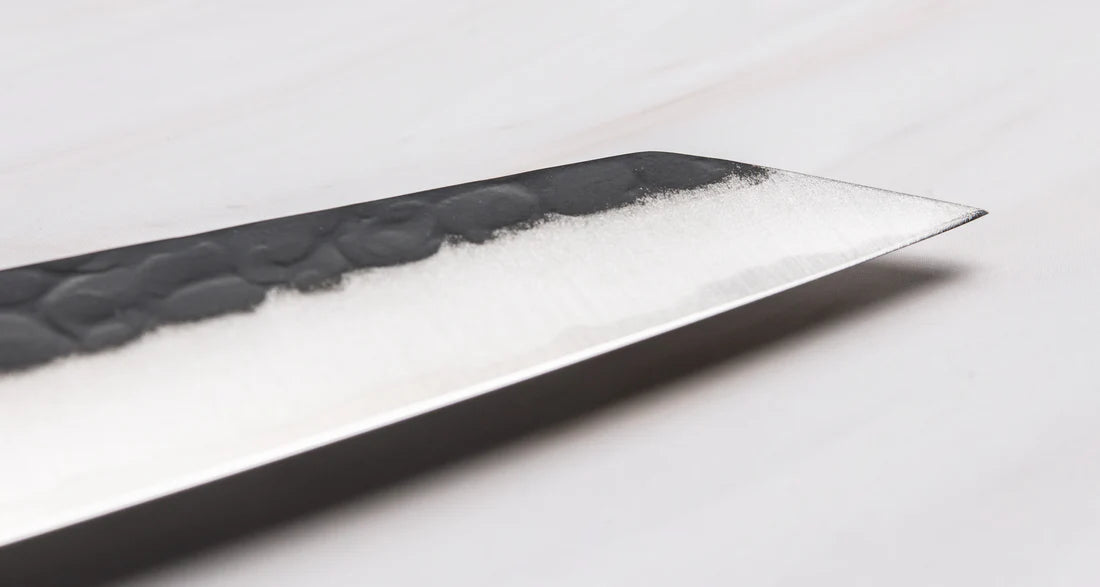 Uitmuntend Japans mes Kouhei-Shinmatsu Petty Black 135mm Braainest