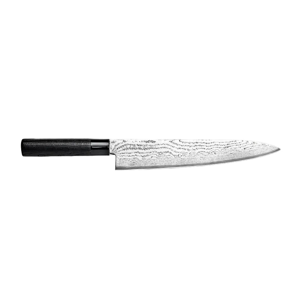 Veelzijdig en stijlvol Japans keukenmes Tojiro Gyuto Black Damascus 270mm Braainest