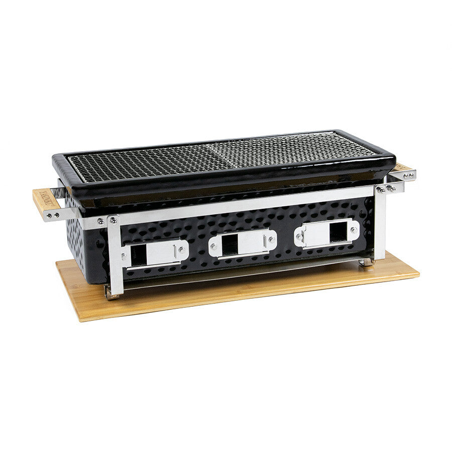 YAKINIKU Shichirin Rectangle Keramiek RVS LARGE Yakiniku