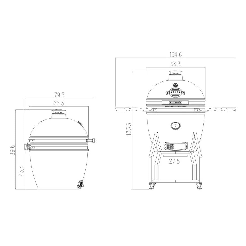 22" YAKINIKU XL Kamado Compleet Yakiniku