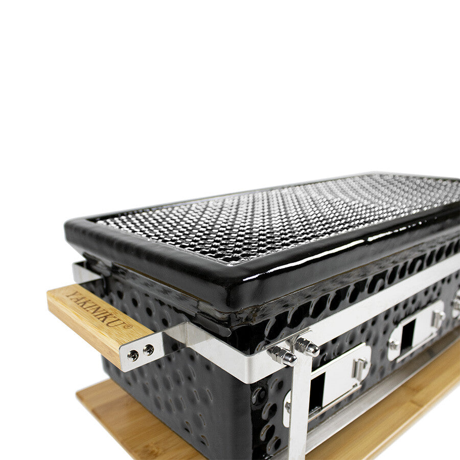 YAKINIKU Shichirin Rectangle Keramiek RVS LARGE Yakiniku