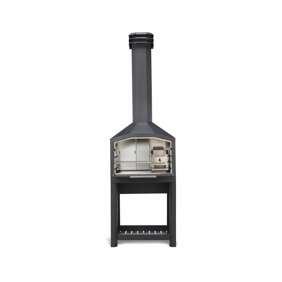 Braaimaster FS Single Black RVS Braaimaster