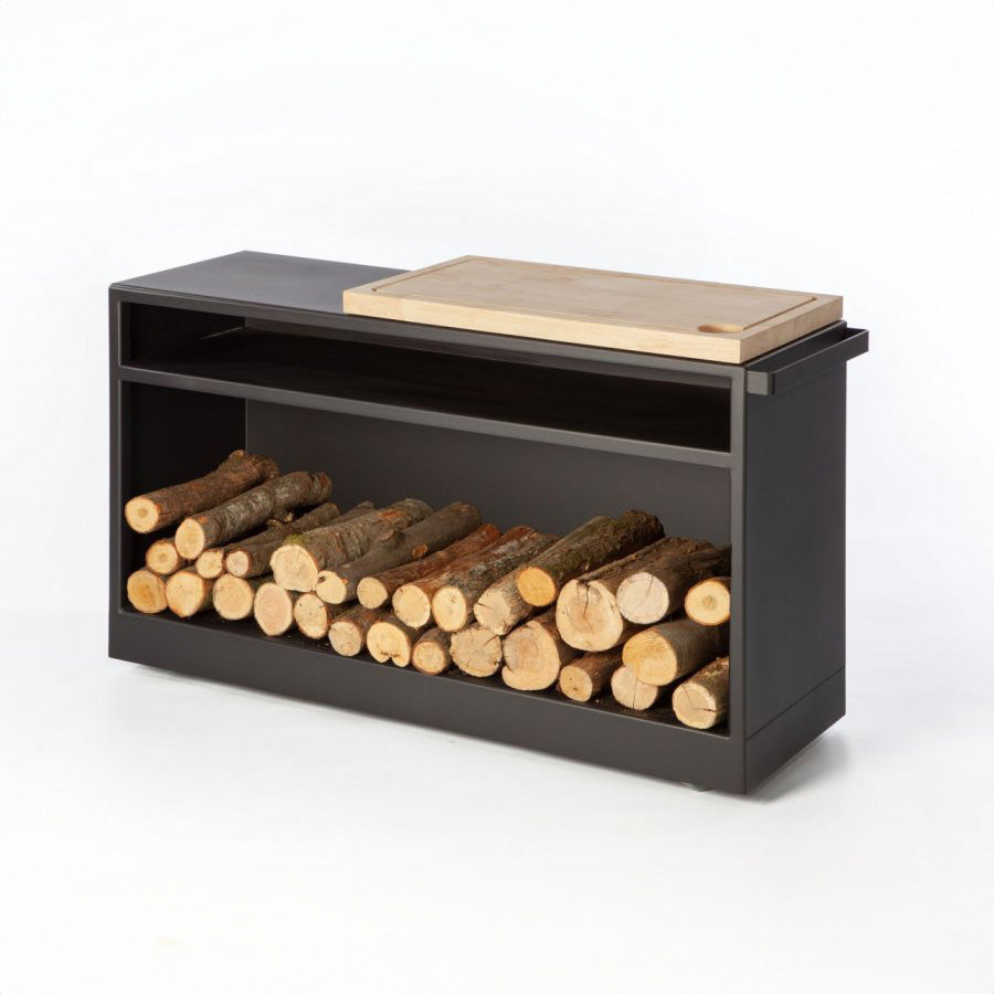 Caspero Design Butcher block zwart 135cm met snijplank 80cm Caspero Design