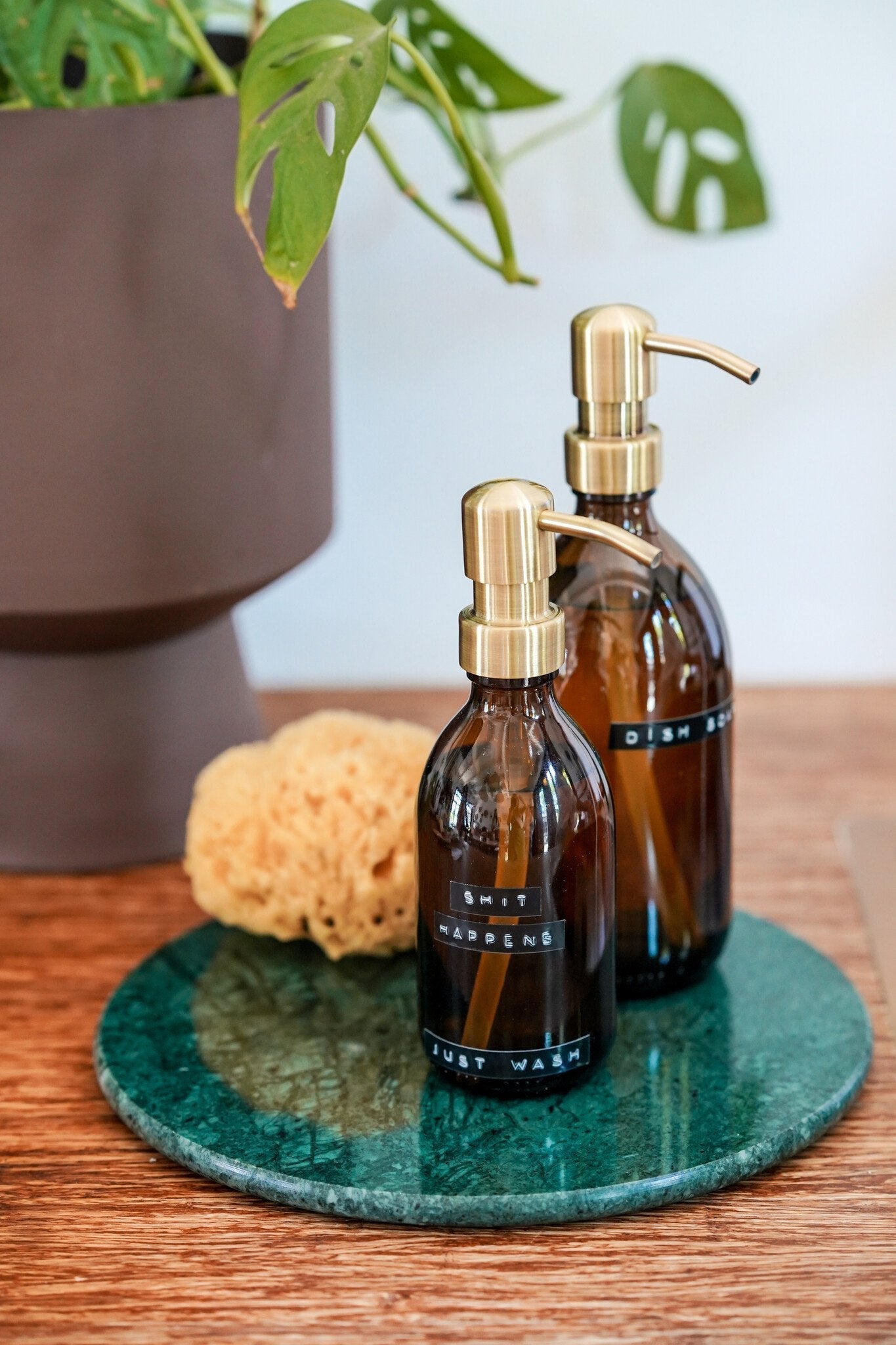 Wellmark Dish Soap Amber/Brass Bamboo 500ml Wellmark