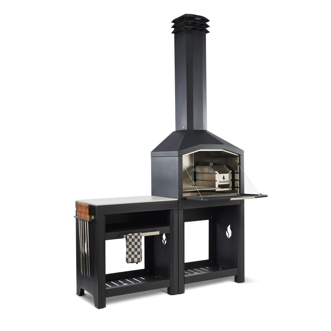 FS Single black complete opstelling Braaimaster