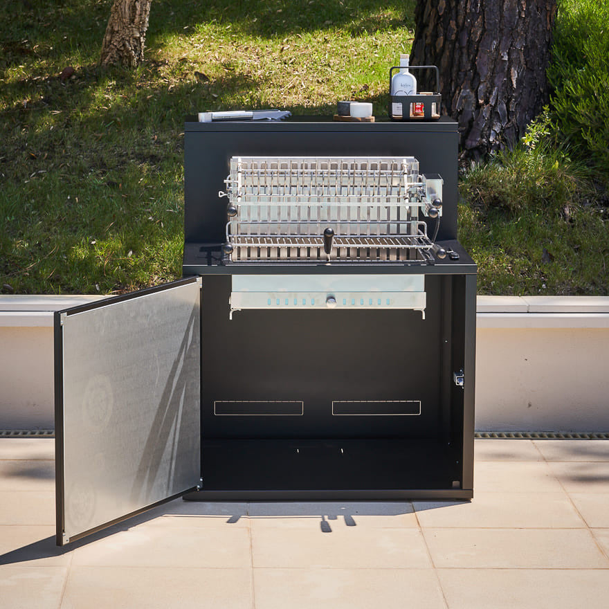 Grill Module met Barblad Zwart Staal - Forge Adour Forge Adour