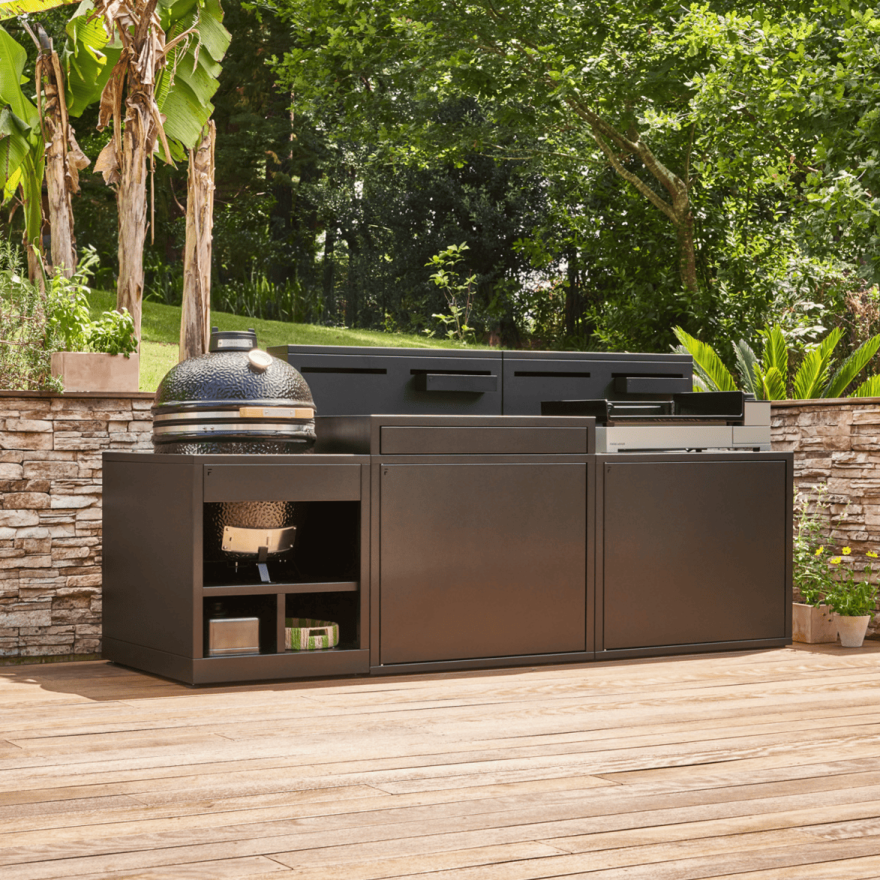 Kamado Module Zwart Stalen Buitenkeuken Forge Adour