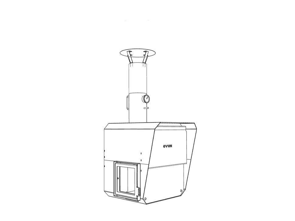 OVUN Mini : Compacte houtgestookte buitenoven | Bak, grill, rook & kook buiten OVUN