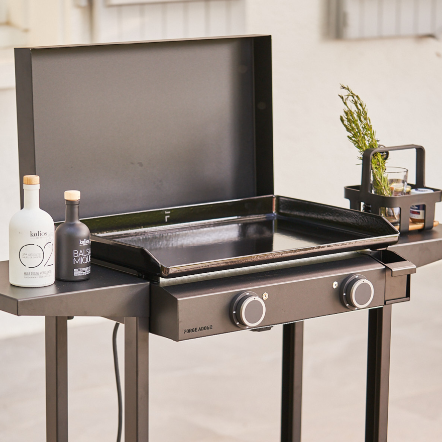 Forge Adour Base Deksel 60 | Zwart Staal Plancha Kap Braainest