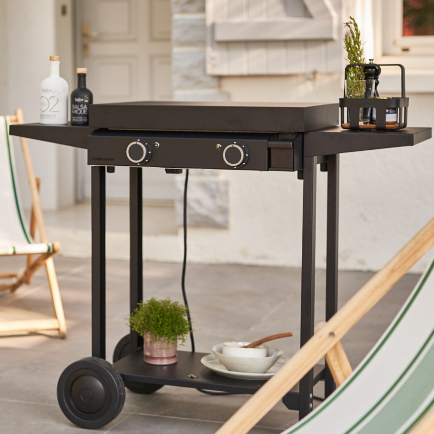 Forge Adour Base Deksel 60 | Zwart Staal Plancha Kap Braainest