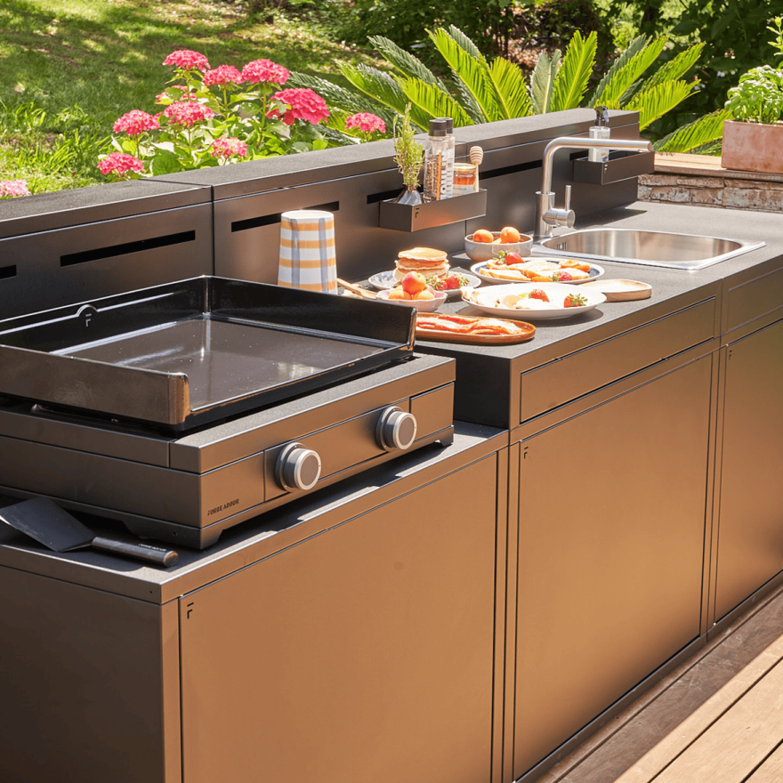 Plancha Module met Barblad Zwart Staal - Forga Adour Forge Adour