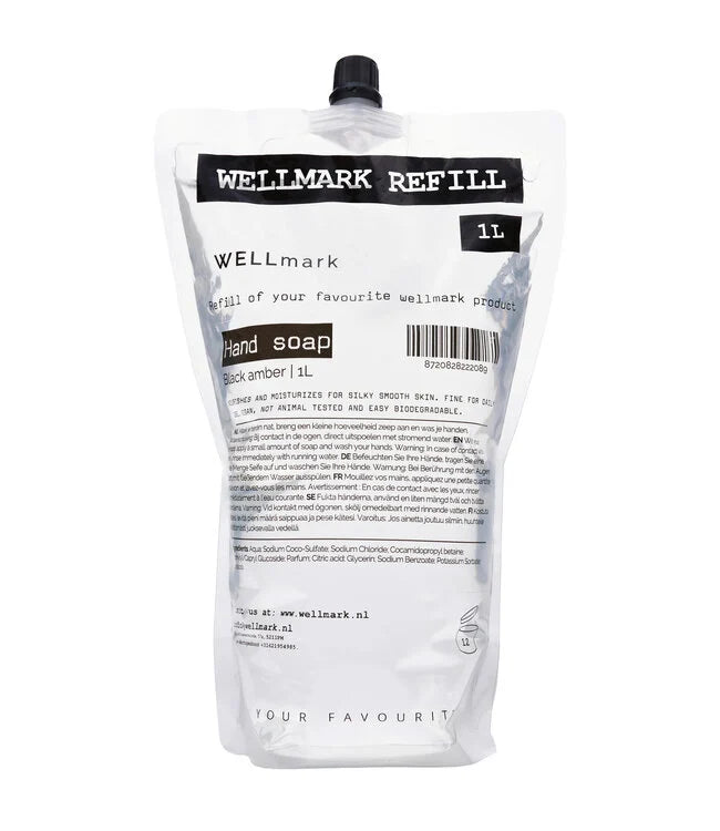 WELLmark Dark Amber Handzeep Navulling 1L Wellmark