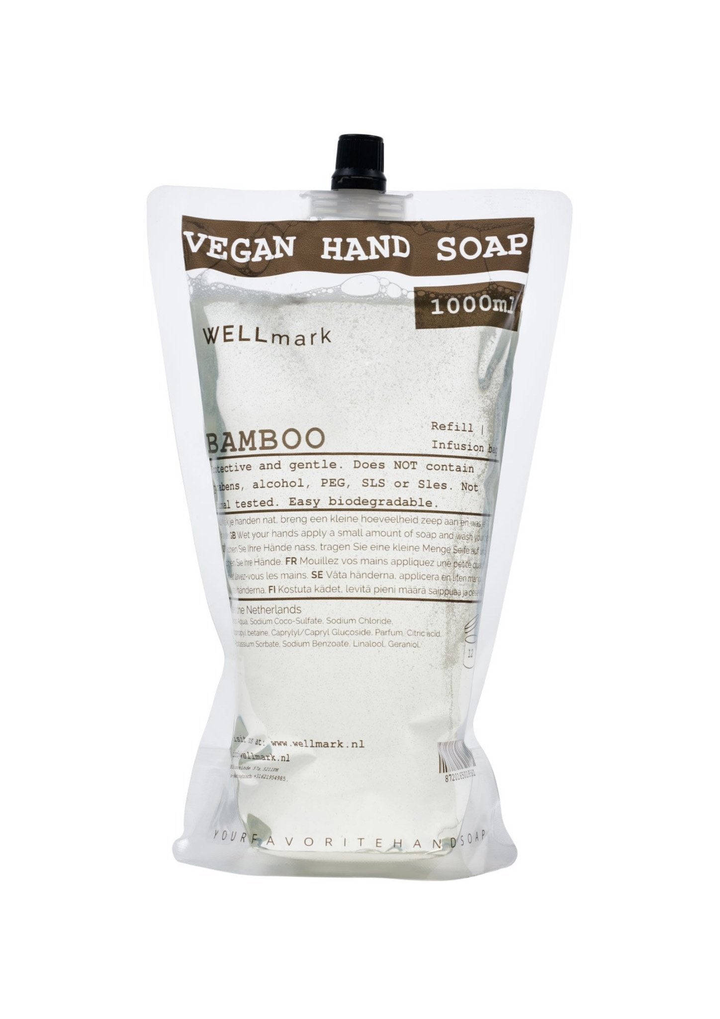 Wellmark Refill Handzeep 1L Bamboo Wellmark
