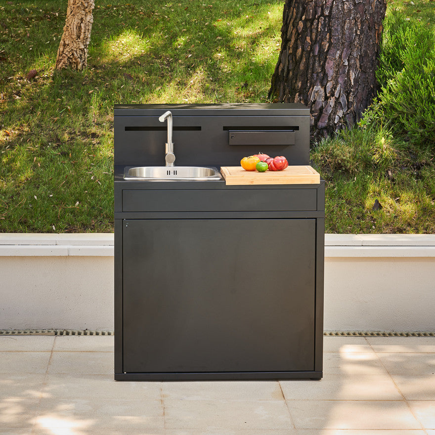 Spoelbak Module met Barblad Zwart Staal - Forge Adour - Gemonteerd Forge Adour