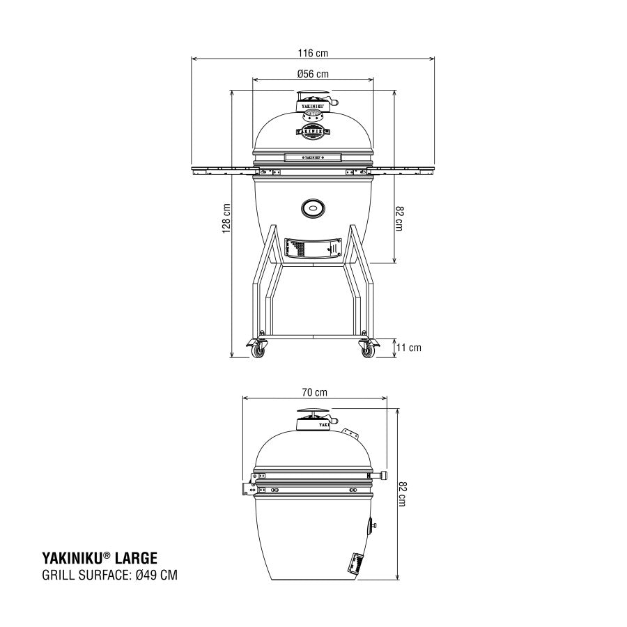 19” YAKINIKU Large Kamado Solo Compleet Yakiniku