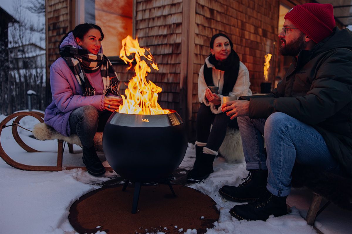 MOON 45 Vuurkorf Hoog & Laag – Rookvrij Design in Zwart of Zilver Höfats