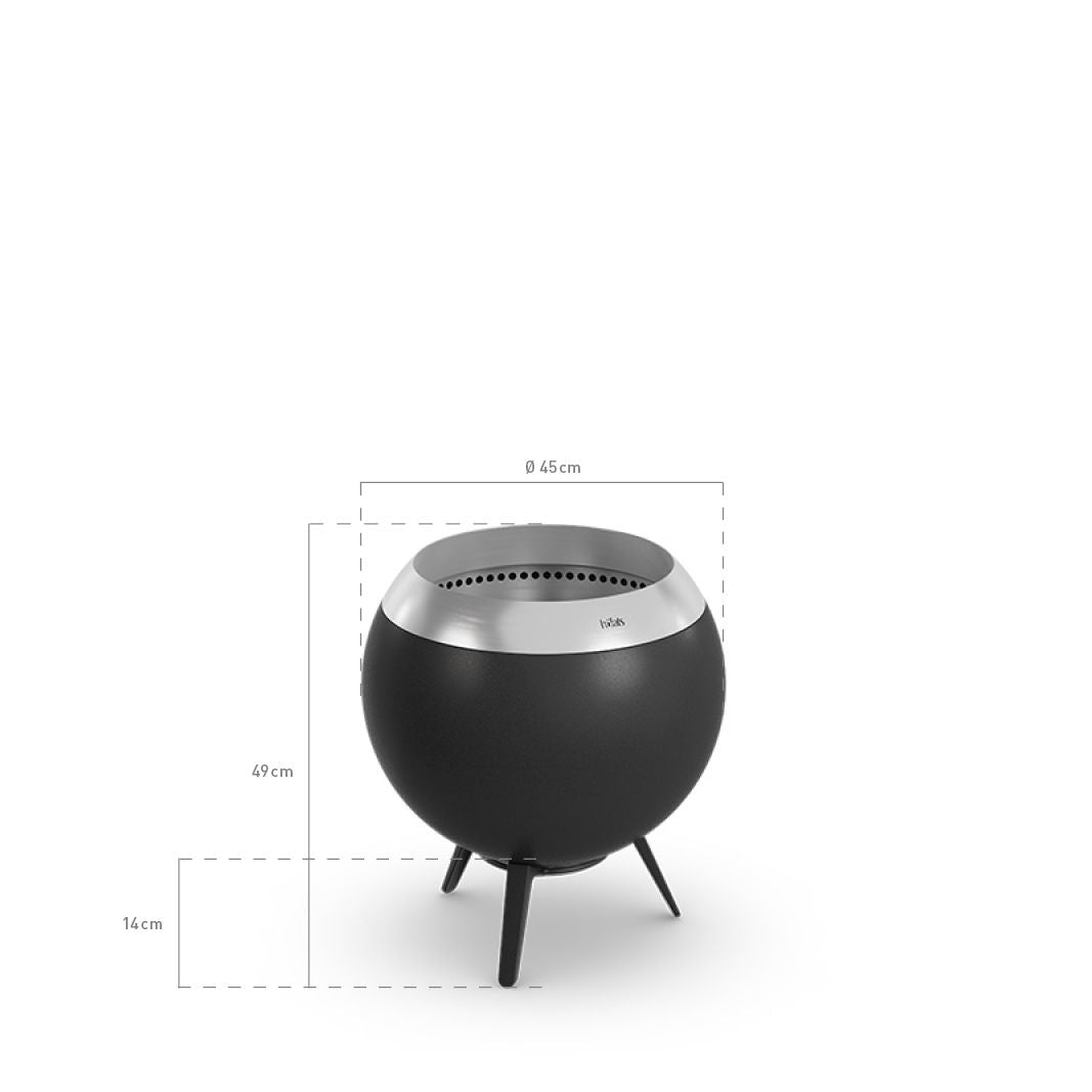 MOON 45 Vuurkorf Hoog & Laag – Rookvrij Design in Zwart of Zilver Höfats