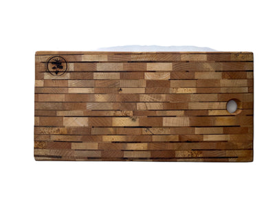 Ambachtelijk snijplank van gemengd hout – 39 x 20 cm Braainest