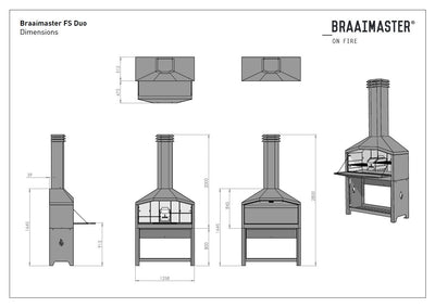 Braaimaster FS Duo Black RVS Braaimaster