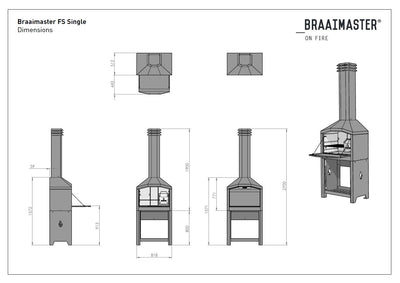 FS Single black complete opstelling Braaimaster