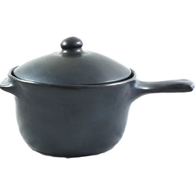 Casserole with handle Black Pottery