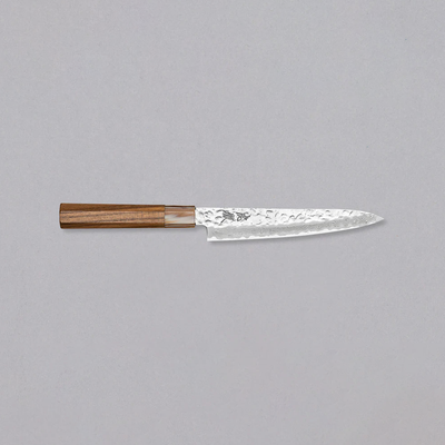 Compact Japans keukenmes Kotetsu Petty VG-10 Damascus 150mm Braainest