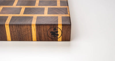 End Grain Snijplank Walnoot & Eikenhout 40x30 cm Braainest